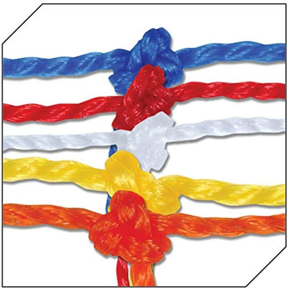 Soccer Nets 24’ wide x 8’ high x 10’ deep. 5” Yellow 1-Pair
