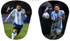 Messi Argentina Shin Pad Mini 8cmx5cm