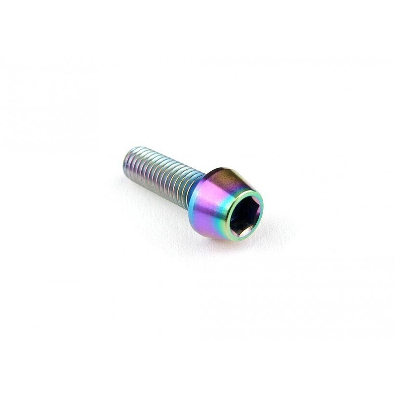 Omega M5x18 4pcs Rainbow Titanium Ti Allen Taper Cone Hex Head Bolts