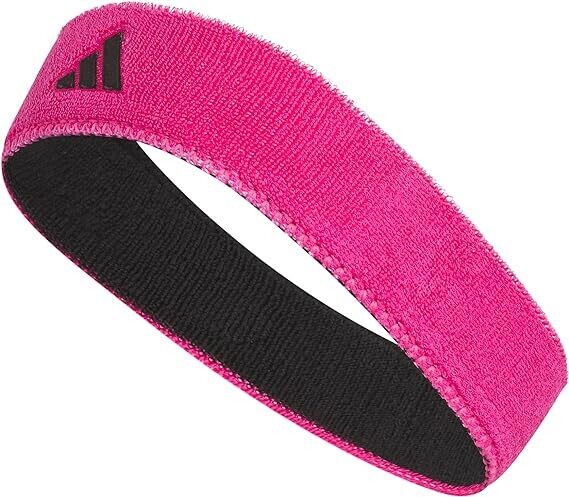 adidas Unisex-Adult Interval Reversible Terricloth Elastic Headband Pink