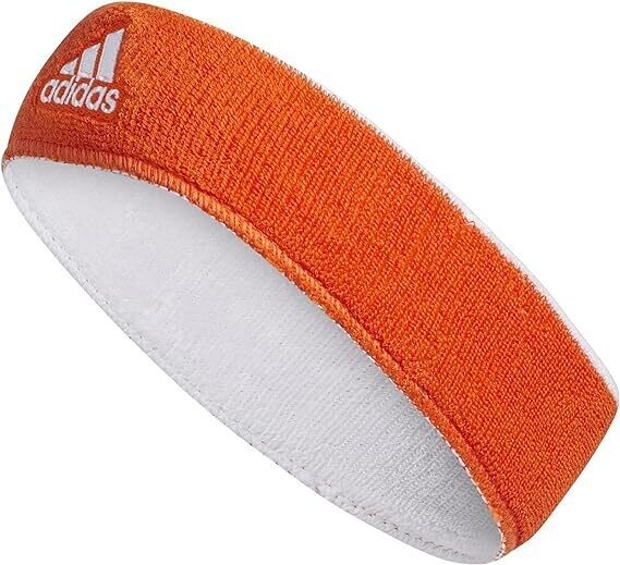 adidas Unisex-Adult Interval Reversible Terricloth Elastic Headband ORANGE