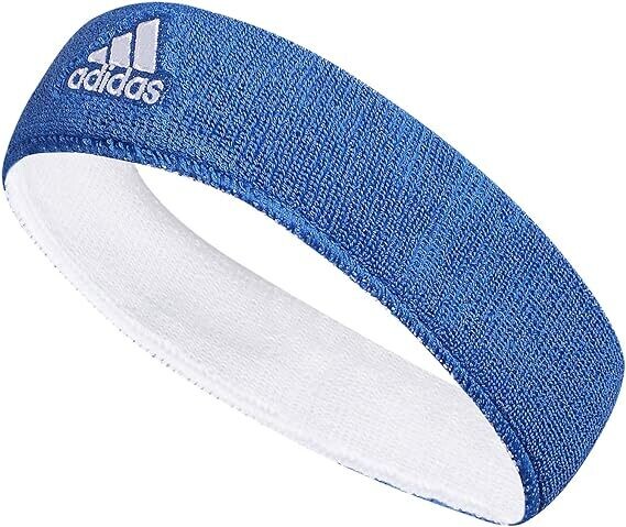 adidas Unisex-Adult Interval Reversible Terricloth Elastic Headband BLUE