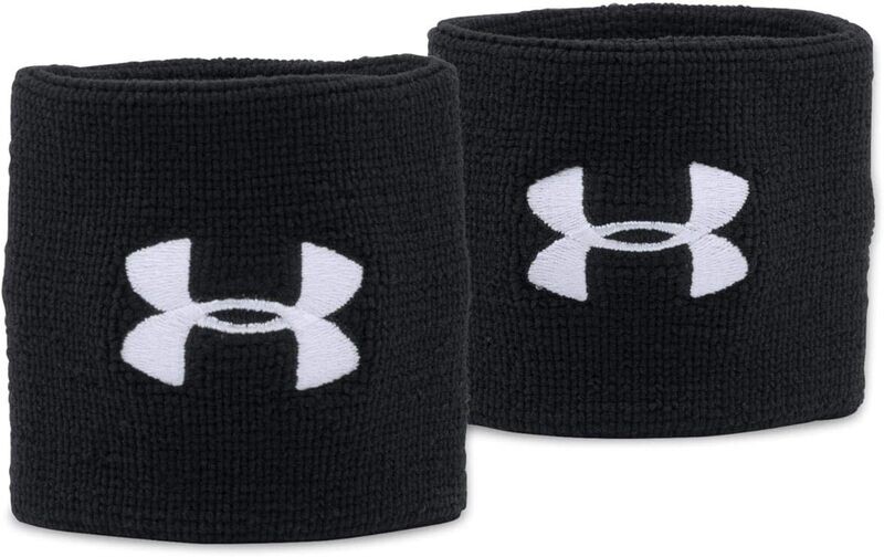 Under Armour Men&#39;s UA 3&quot; Performance Wristband - 2-Pack OSFA Black