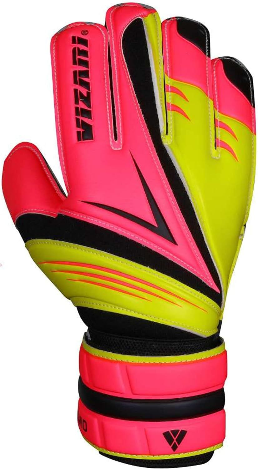 Vizari Avio F.P. Soccer Goalkeeper Glove | for Kids and Adults (Pink/Yellow