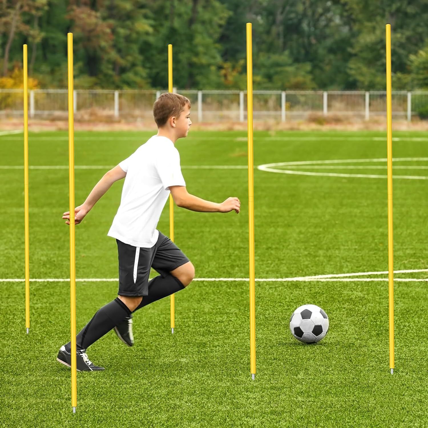 Soccer Training Agility Poles for Sports Coaching 4-pcs