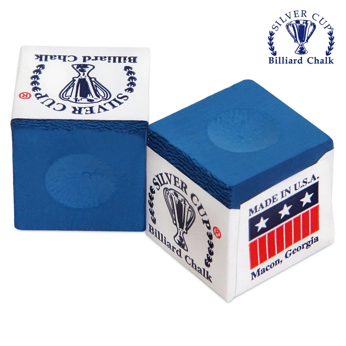 Silver Cup Pool Chalk Blue 3pcs