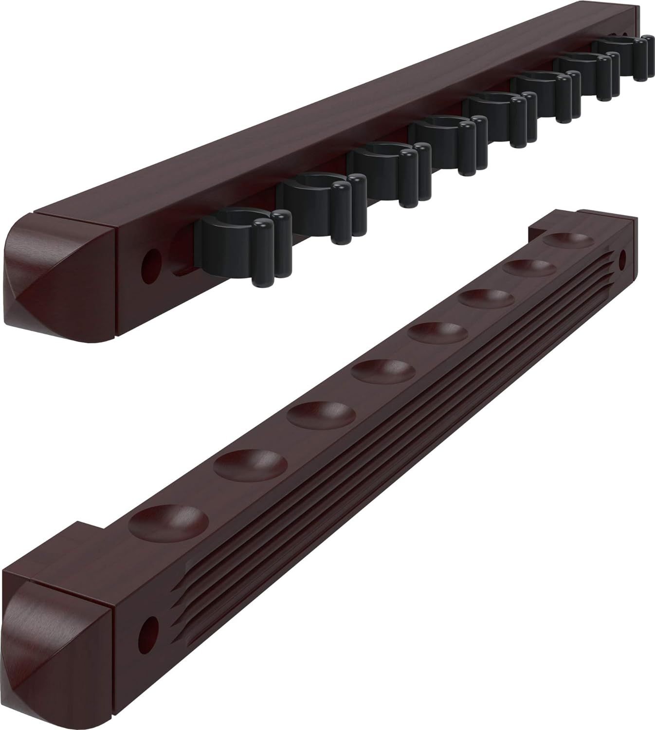 BILLIARDS POOL STICK HOLDER WALL MOUNT WOODEN 8-STICK