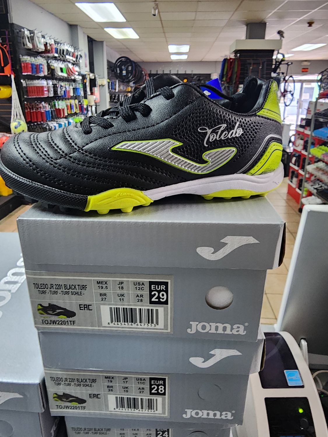 Joma Toledo Jr 2201 Black Turf