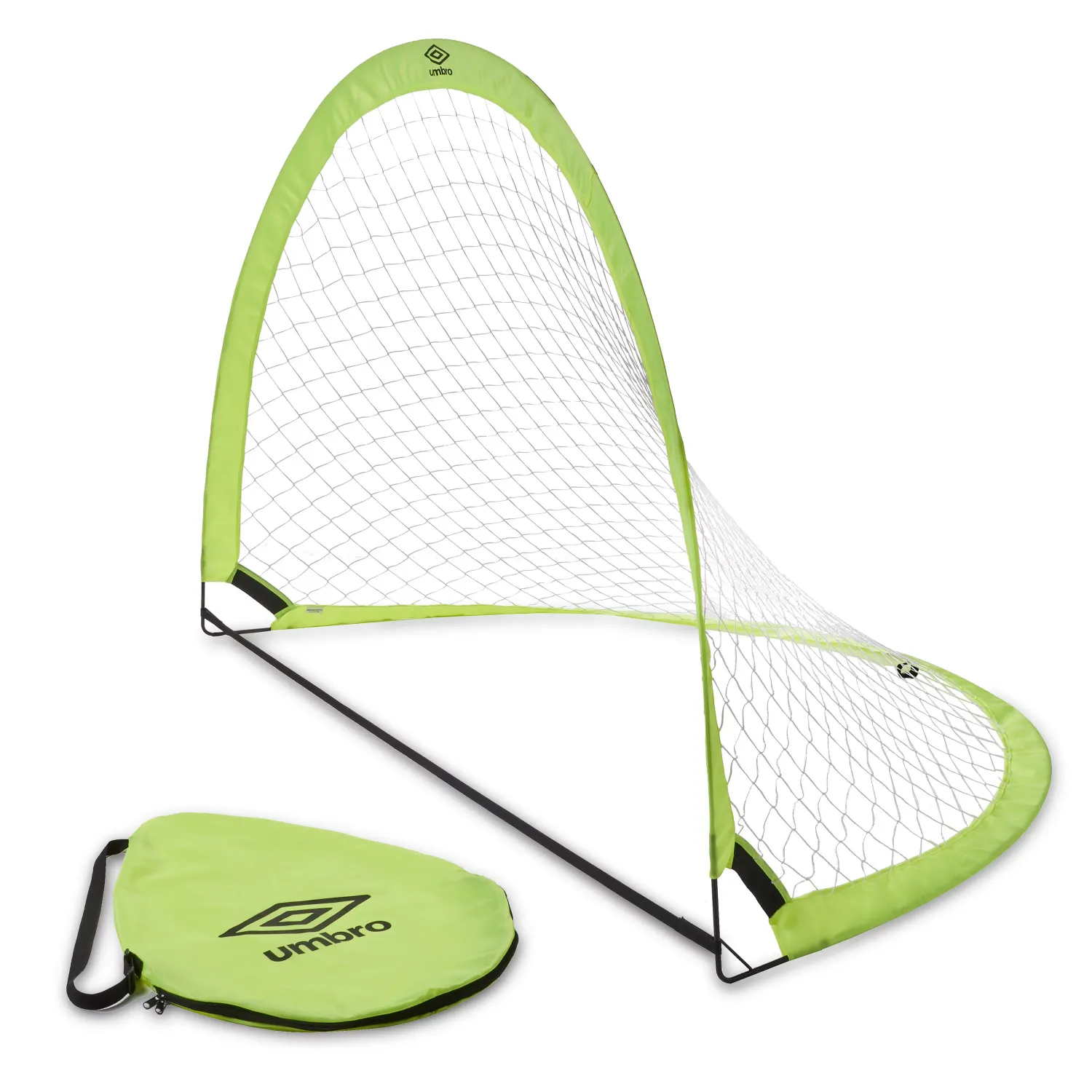 Umbro 6 ft Portable Soccer Goal Net with Zipper Carrying Bag – Green