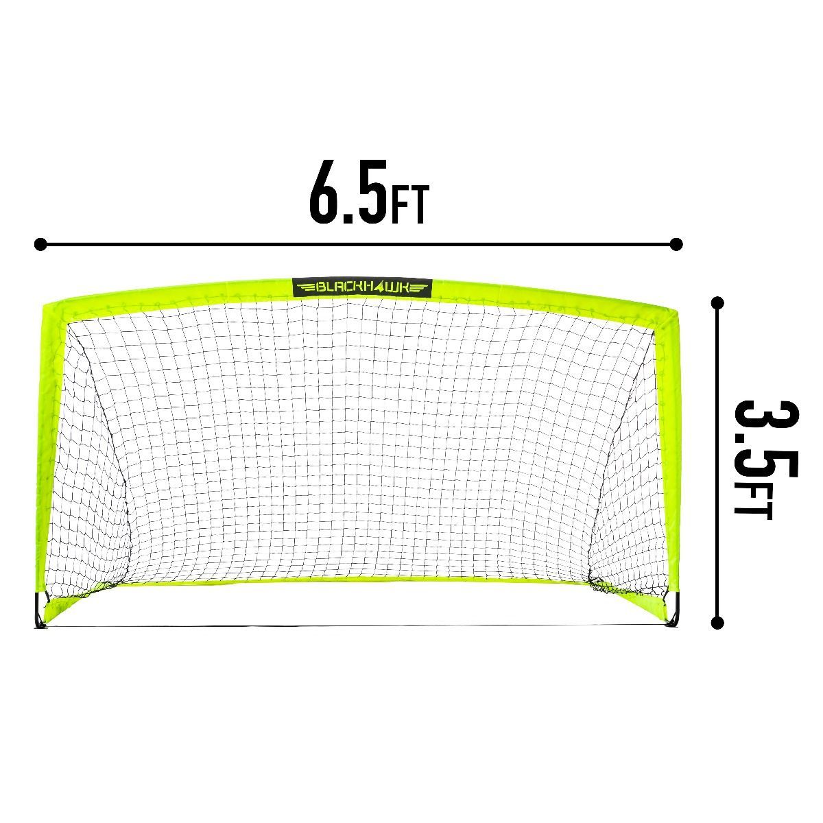 Franklin Sports Blackhawk Soccer Goal - 6.5&#39;x3.5&#39; Pop Up Backyard Yellow