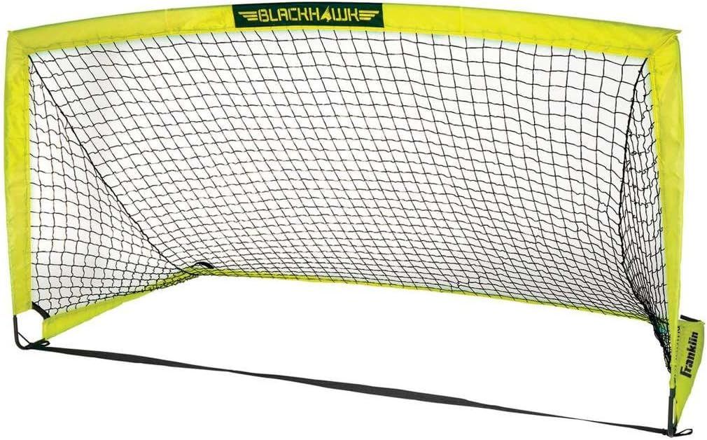 Franklin Sports Blackhawk Soccer Goal - 9&#39;x6&#39; Pop Up Backyard Yellow