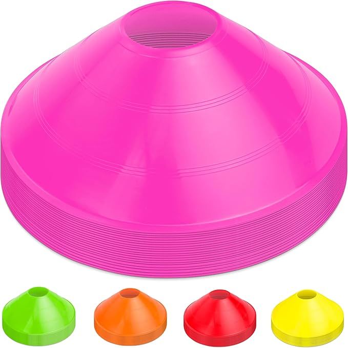 Soccer Cones for any Sports Training Drills Pink 20-pcs
