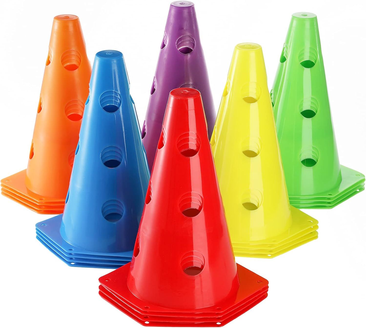 Agility Training 9&#39;&#39; Inch Cones 24-Pcs