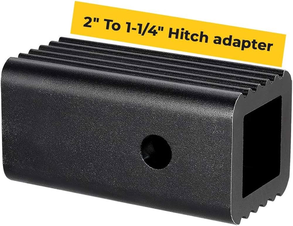 BougeRV 2 inches to 1-1/4 inches Trailer Hitch Adapter 2 inches to 1.25 inches
