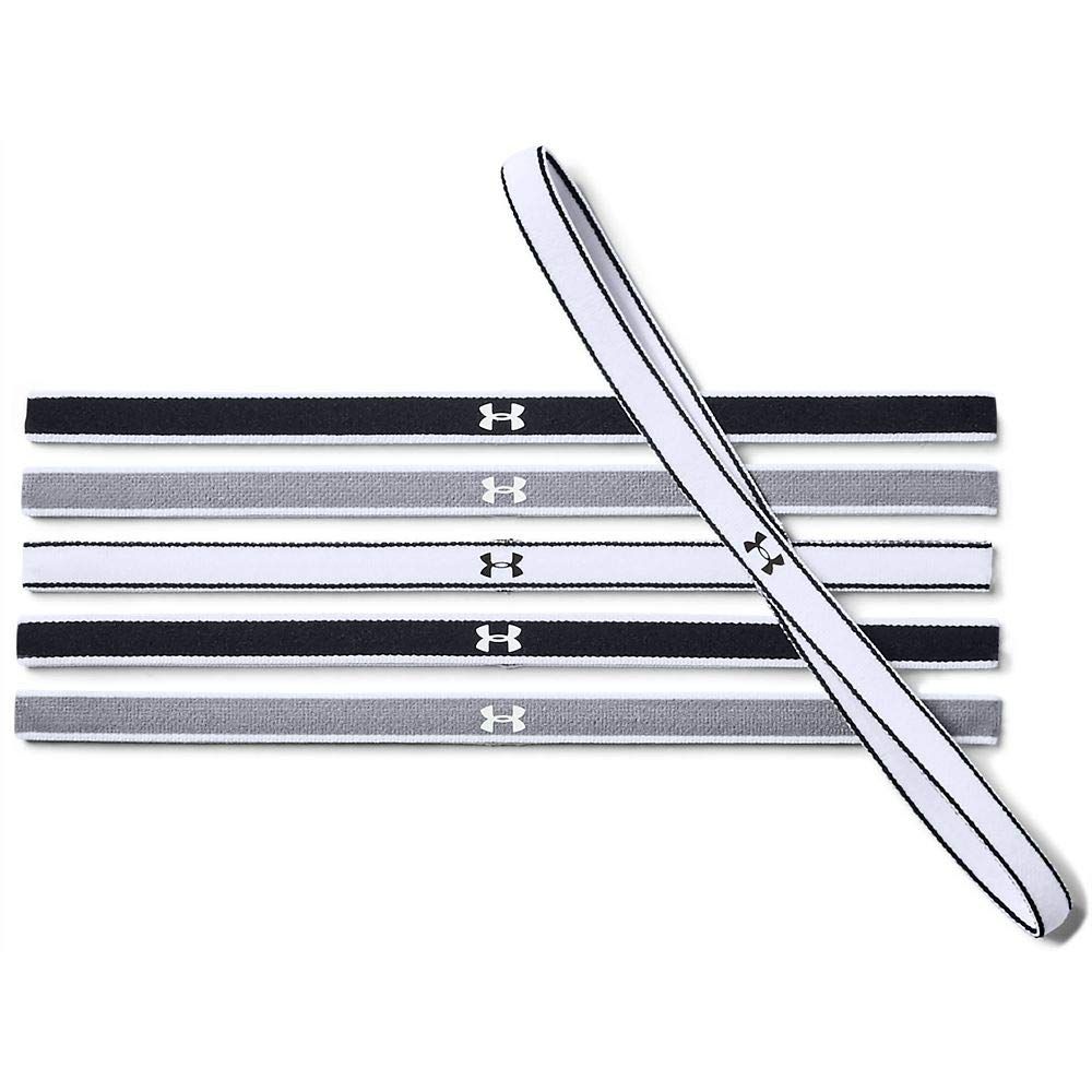 Under Armour Women's Mini Headbands 6-Pack , Black (005)/White , One Size Fits Most