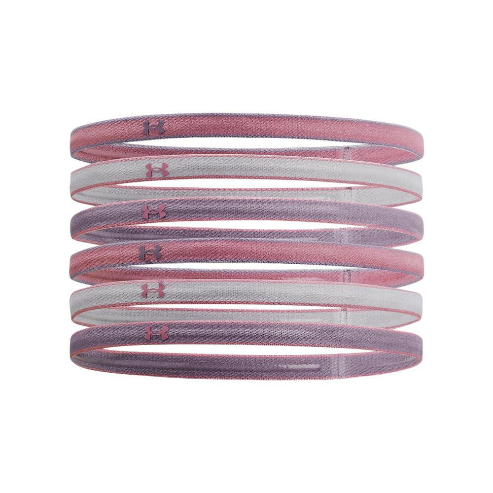 Under Armour Women&#39;s Mini Headbands 6-Pack , Black (005)/ Pink, One Size Fits Most