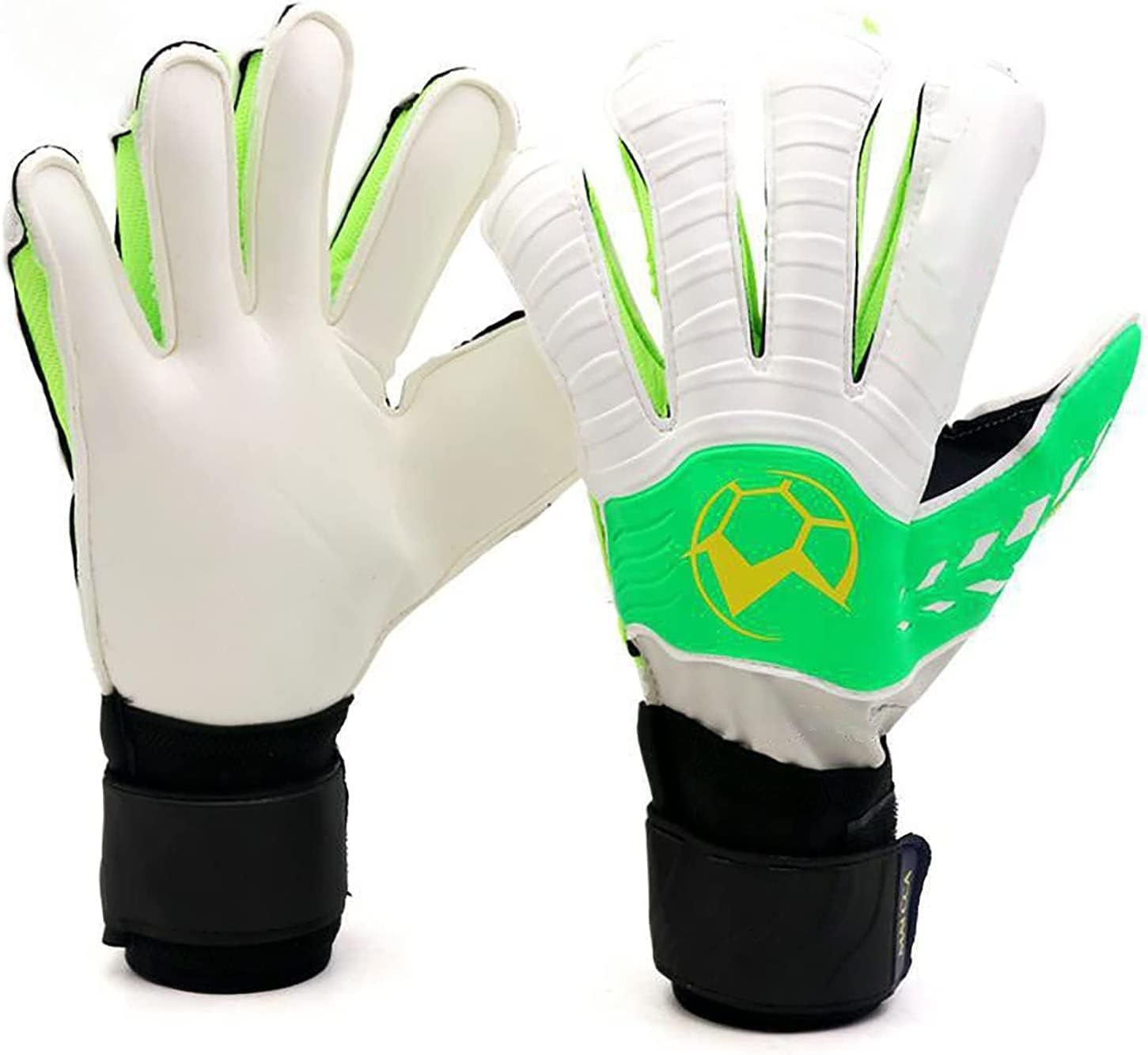 Maicca Finger Spine Gloves Flourecent Green/White