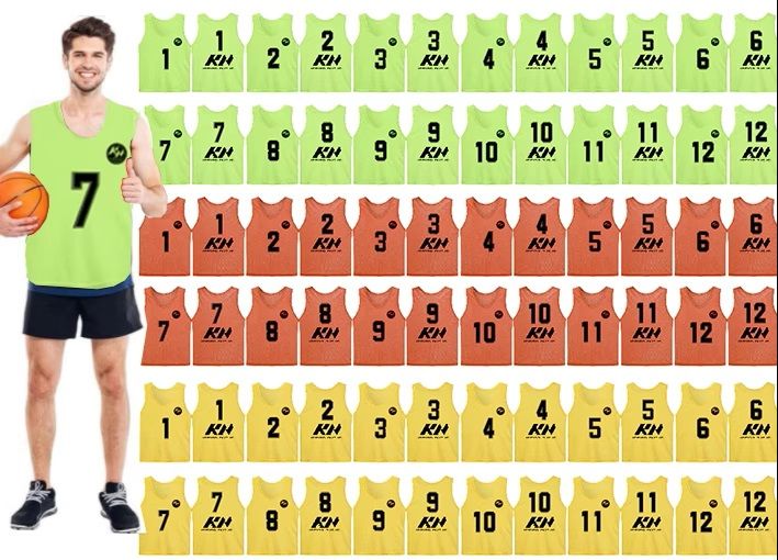 KN Training Vest With # Green 12-pcs