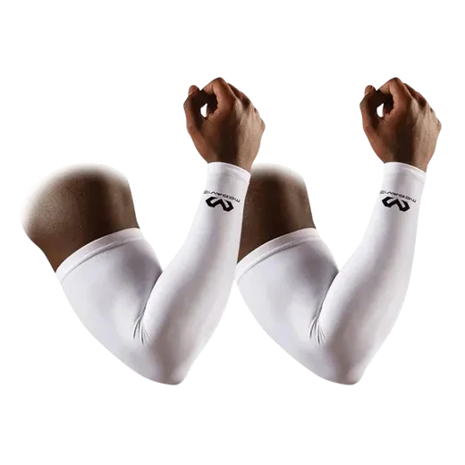 McDavid Compression Arm Sleeve, 50+ UV Skin Protection, Cooling Arm Sleeve for SportsPair White