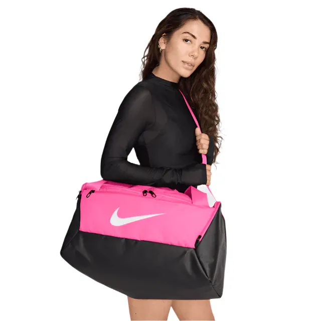Nike Ladies Brasilia 6 Duffle Bag Womens Team Training Sports Holdall Pink Gym