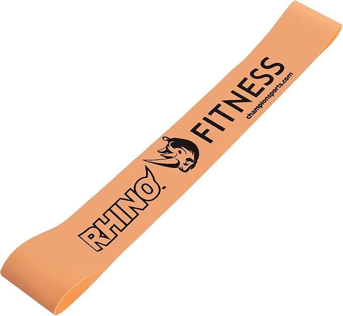Champion Sports Stretch Loop Bands for Men and Women, Light to Heavy Resistance 6lbs resistance Orange