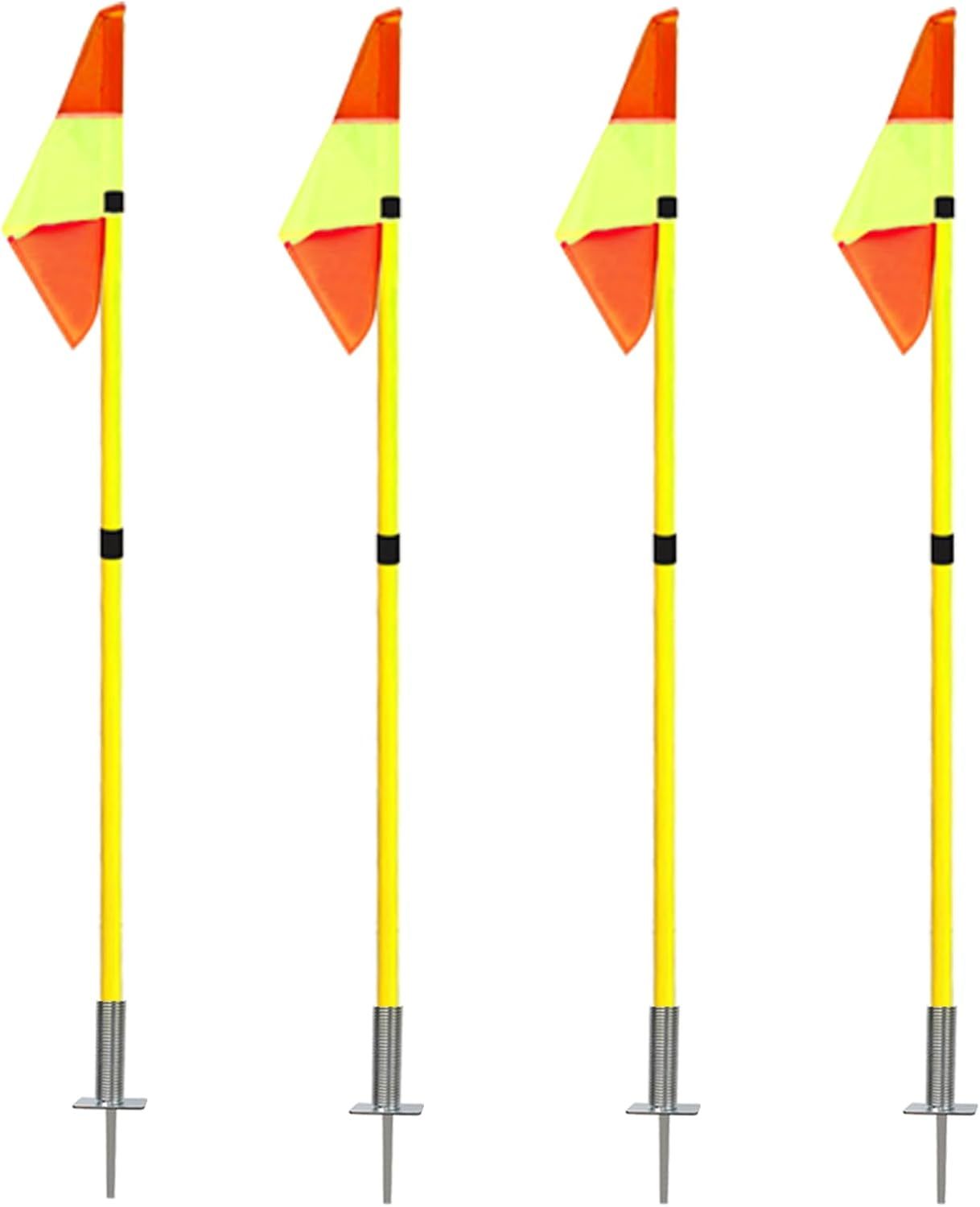 Soccer 5ft. 4-Poles Corner Flags Set