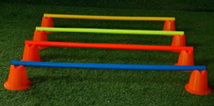 Multifunctional set 8 cones 4&#39;&#39; and 4 poles 30&#39;&#39;