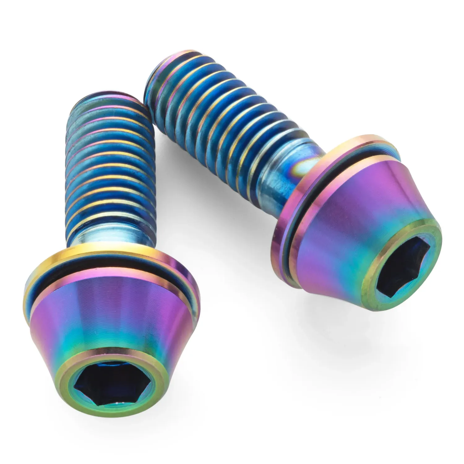 Omega 2pcs M6x16mm Bolt Titanium Rainbow