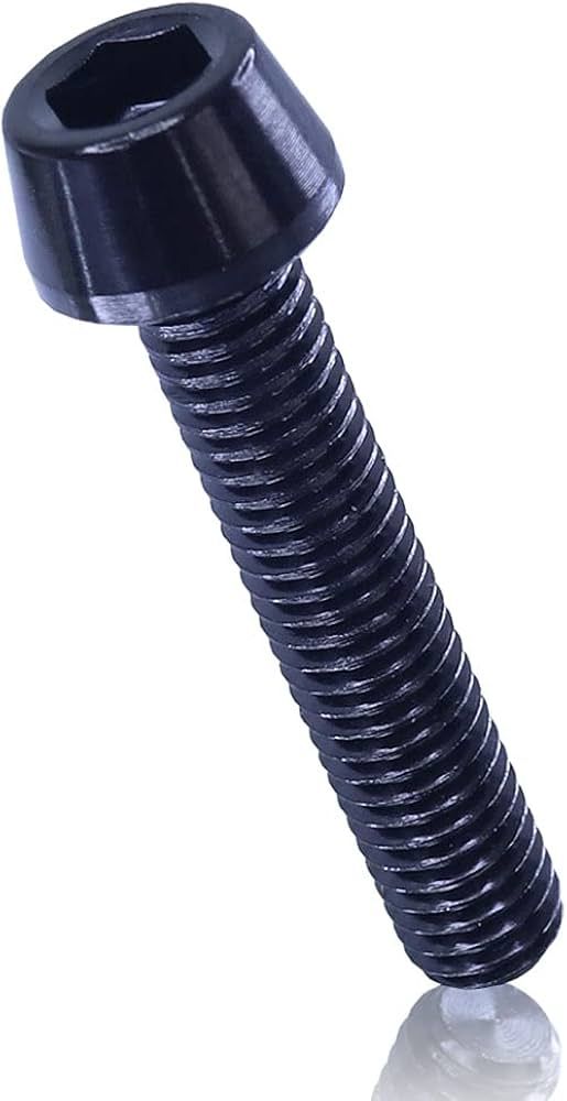 Omega Titanium Black  Alloy M5 x 20mm Bolts Screw 4-pcs