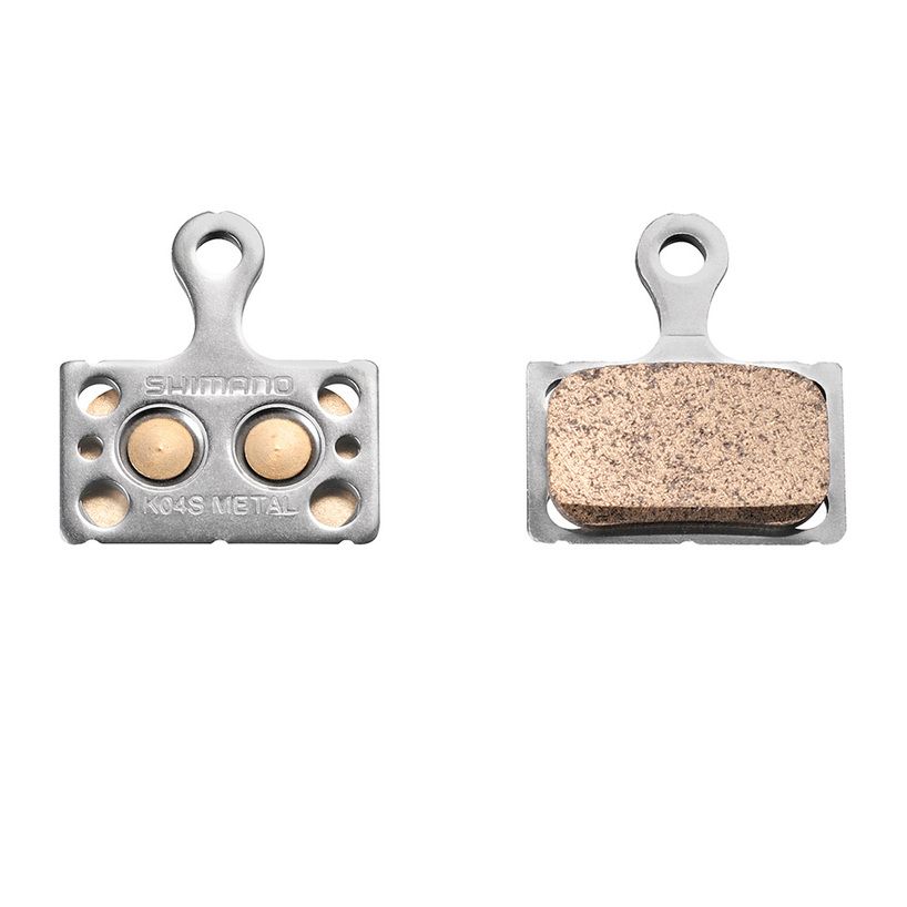 Shimano K04S-MX Disc Brake Pads and Springs - Metal Compound, Stainless Steel Back Plate, Pair