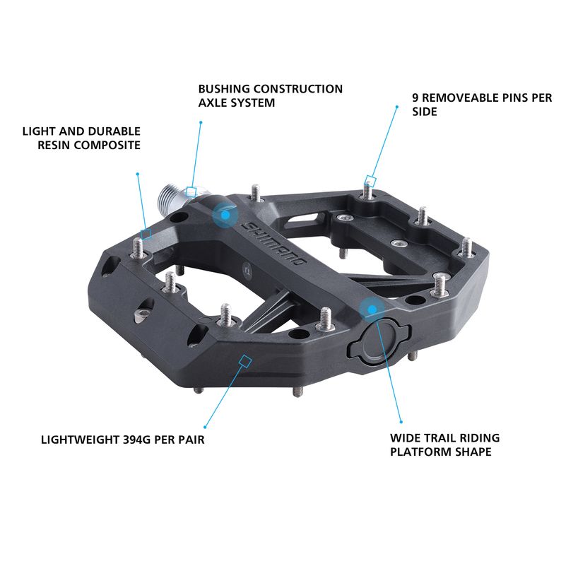 Shimano PEDAL, PD-GR400, DEORE, BLACK