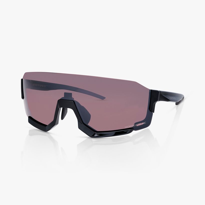 Shimano AEROLITE MAGNETIC, BLACK FRAME, WITH RIDESCAPE HIGH CONTRAST LENS