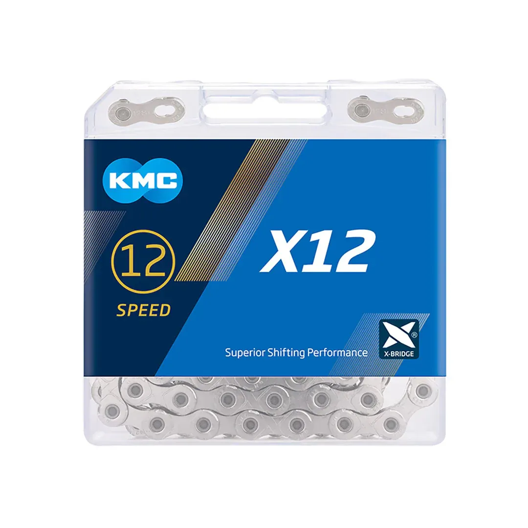 KMC X 12 Chain: 12-Speed 126 Links Silver