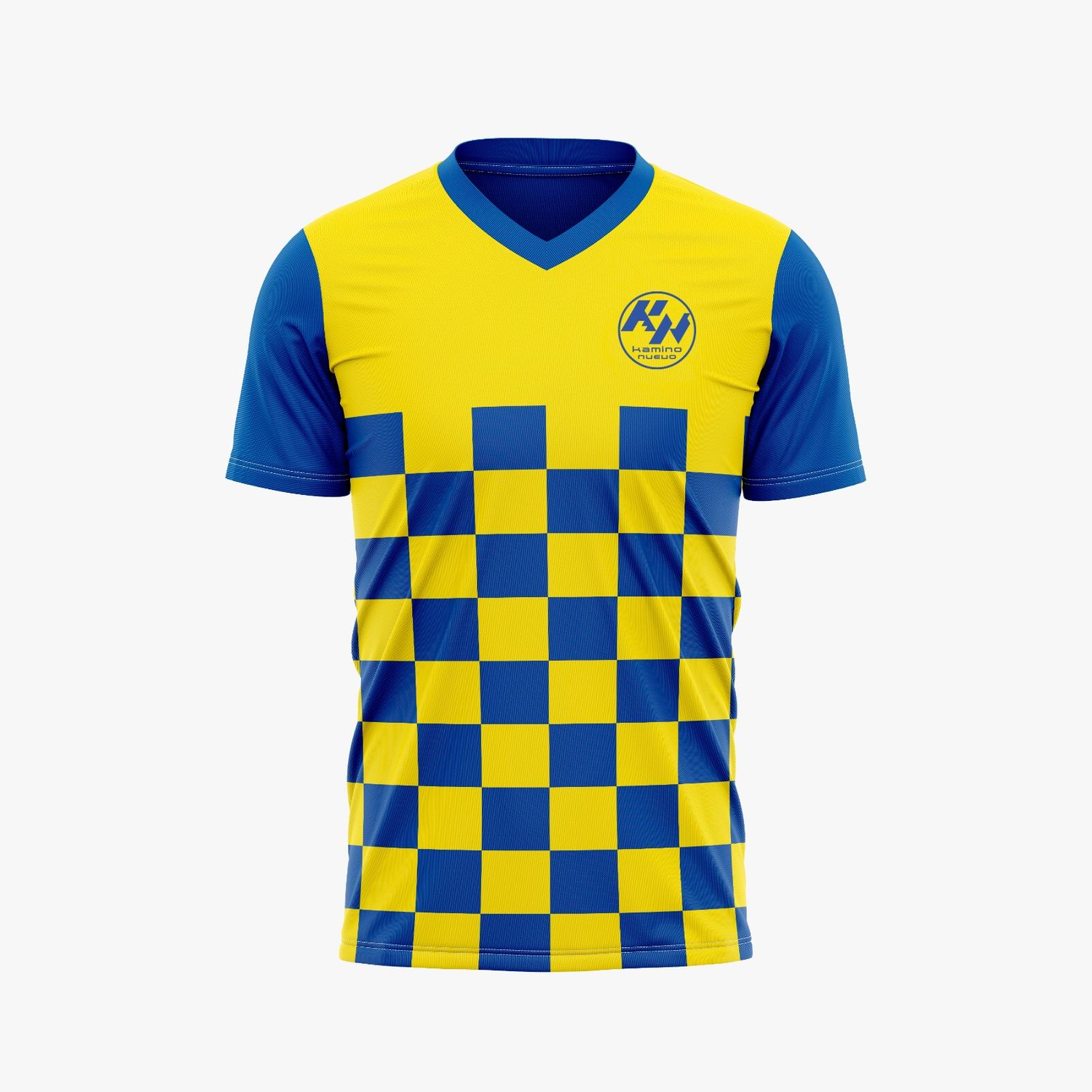 KN SPORT TSHIRT CHECKER YELLOW BLACL
