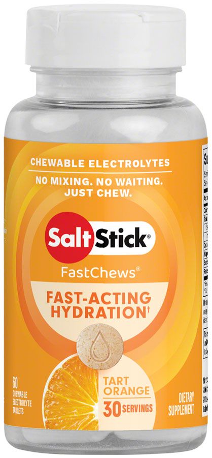 SaltStick Fastchews Chewable Electrolyte Tablets: Bottle of 60, Orange