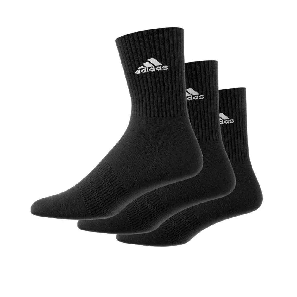 Adidas Cushioned Black Socks  Unisex 8-12 Socks 1-Pair