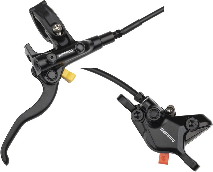 Shimano BL-M4100/BR-MT410 Disc Brake and Lever - Rear, Hydraulic, Resin Pads, Gray