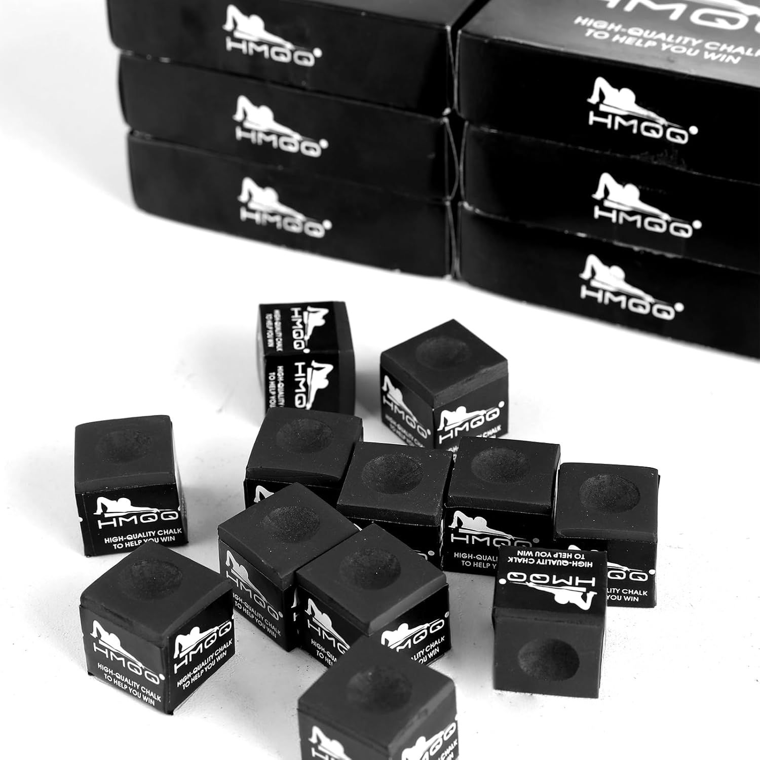 Billiards Chalk,12 Pack of Billiard/Pool Cue Chalks Black