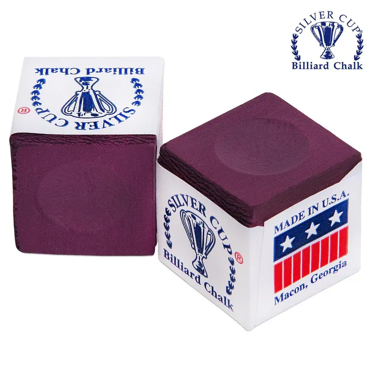 Silver Cup Billiard Chalk Wine 3-pcs