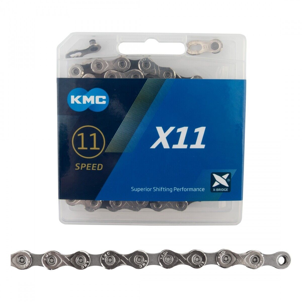 KMC X11.93 Chain: 11-Speed 116 Links Black/Silver K4086