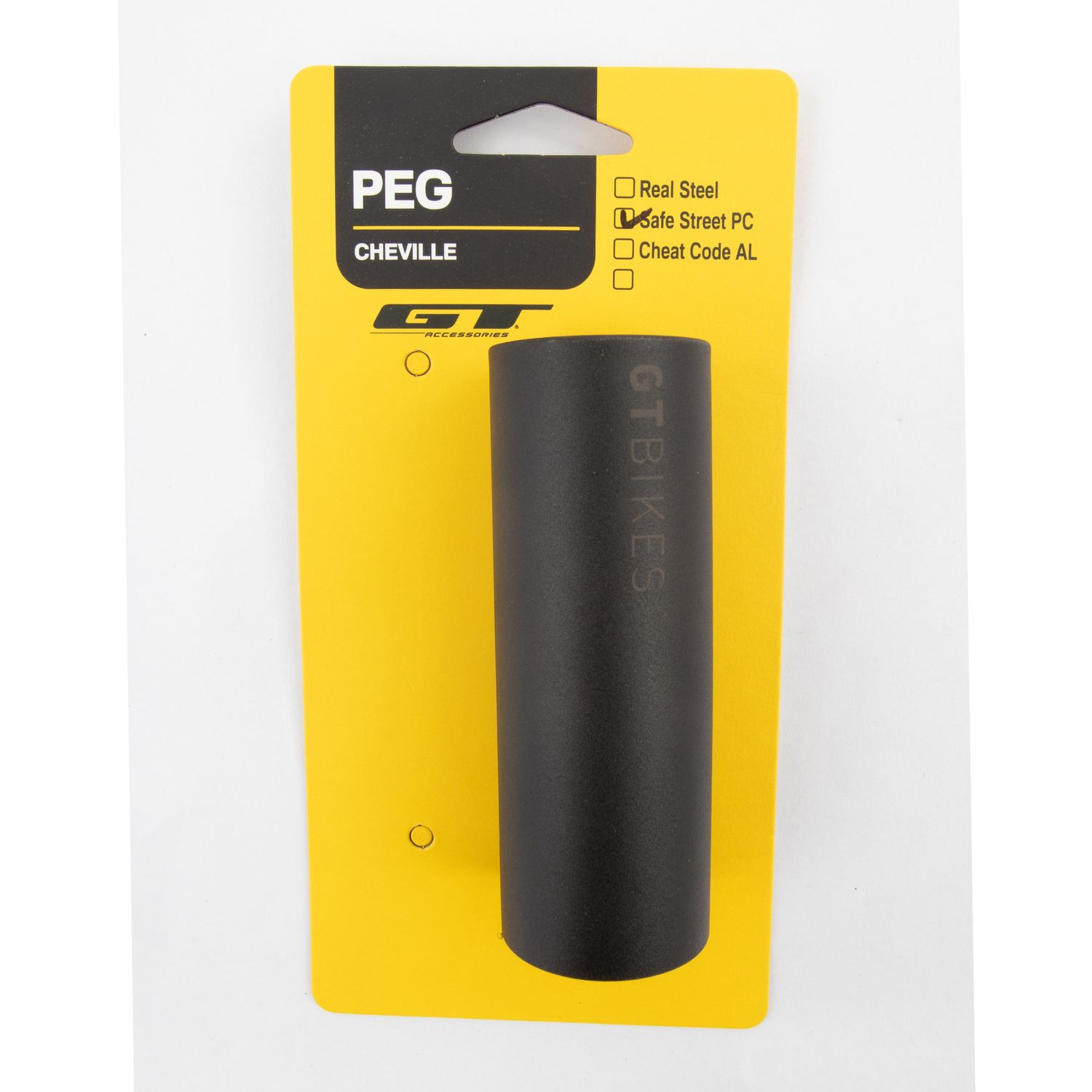 GT Bicycles Safe Street PC Bicycle Peg - 100mm, Black