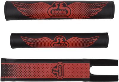 SE Bikes Pad Set Wing Fade Black Red