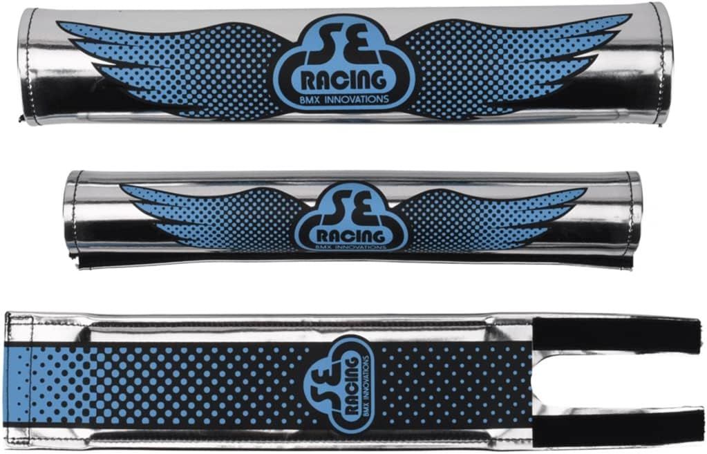 SE Bikes Pad Set Wing Fade Chrome/Black/Blue