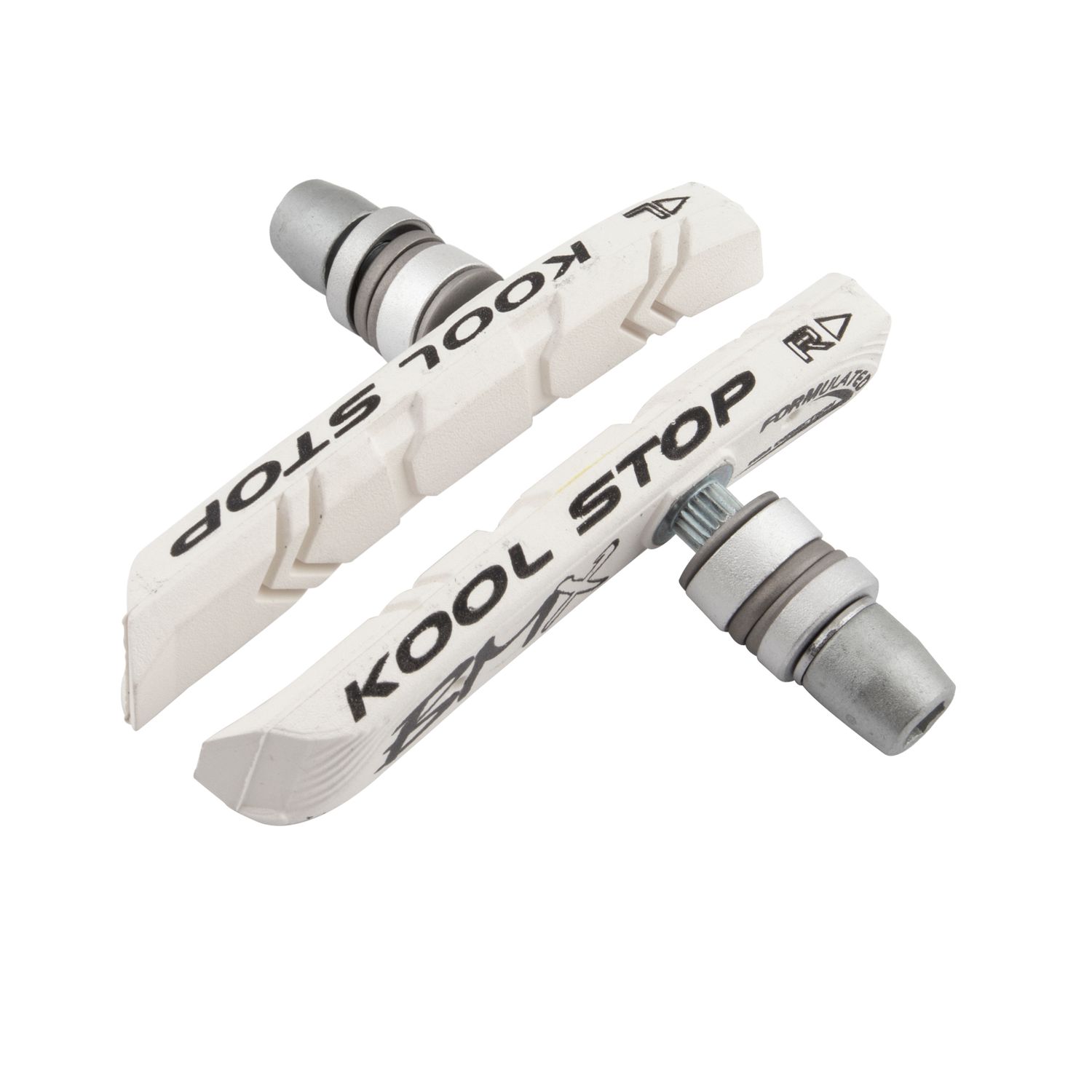 KOOL-STOP BRAKE SHOES V-BRAKE BMX WHITE PR w/HRDWR