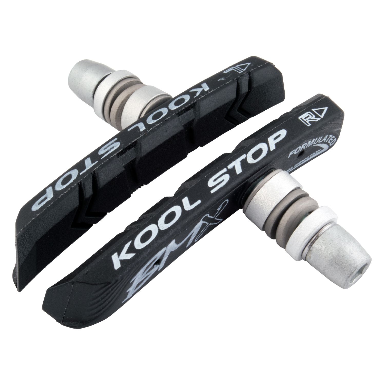 KOOL-STOP BRAKE SHOES  V-BRAKE BMX BLACK PR w/HRDWR