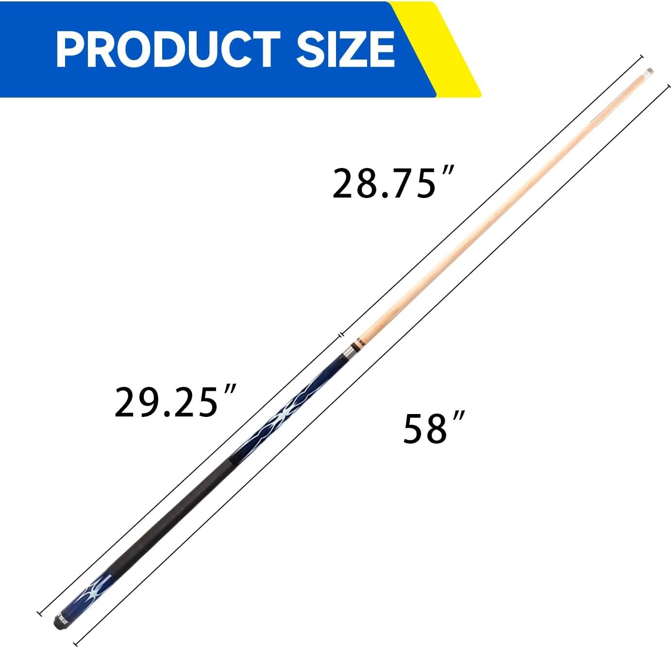 Pool Cues New 58" Billiard House Bar Pool Sticks 1-Stick Cue