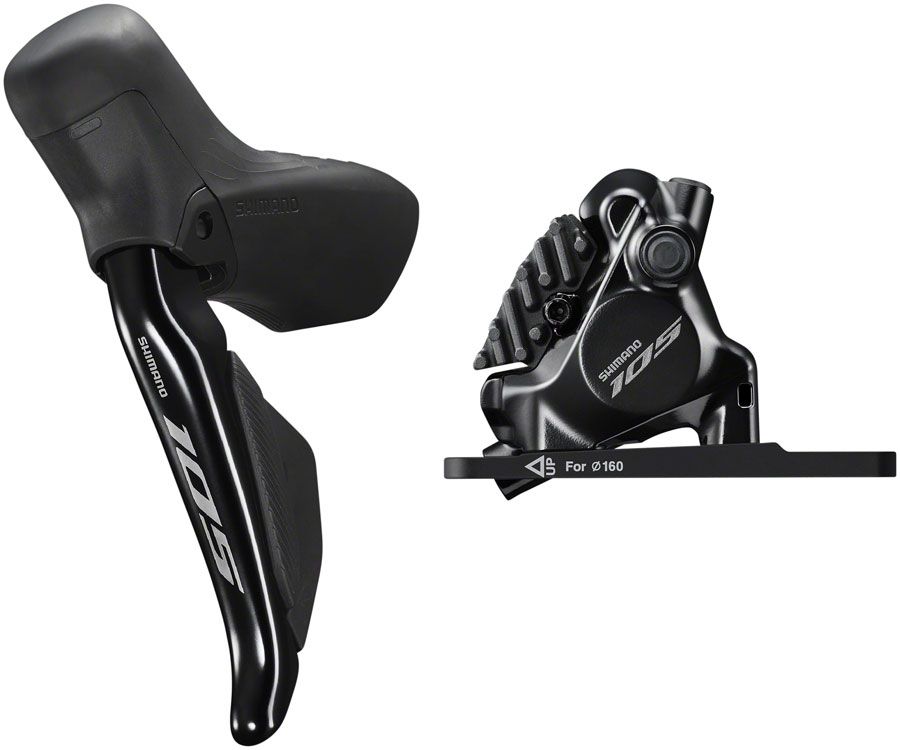 Shimano 105 ST-R7170-LE Di2 Shift/Brake Lever with BR-R7170 Hydraulic Disc Brake Caliper - Front, 2x,