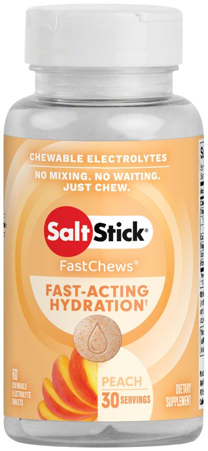 altstick Fastchews Chewable Electrolyte Tablets: Bottle of 60, Perfectly Peach