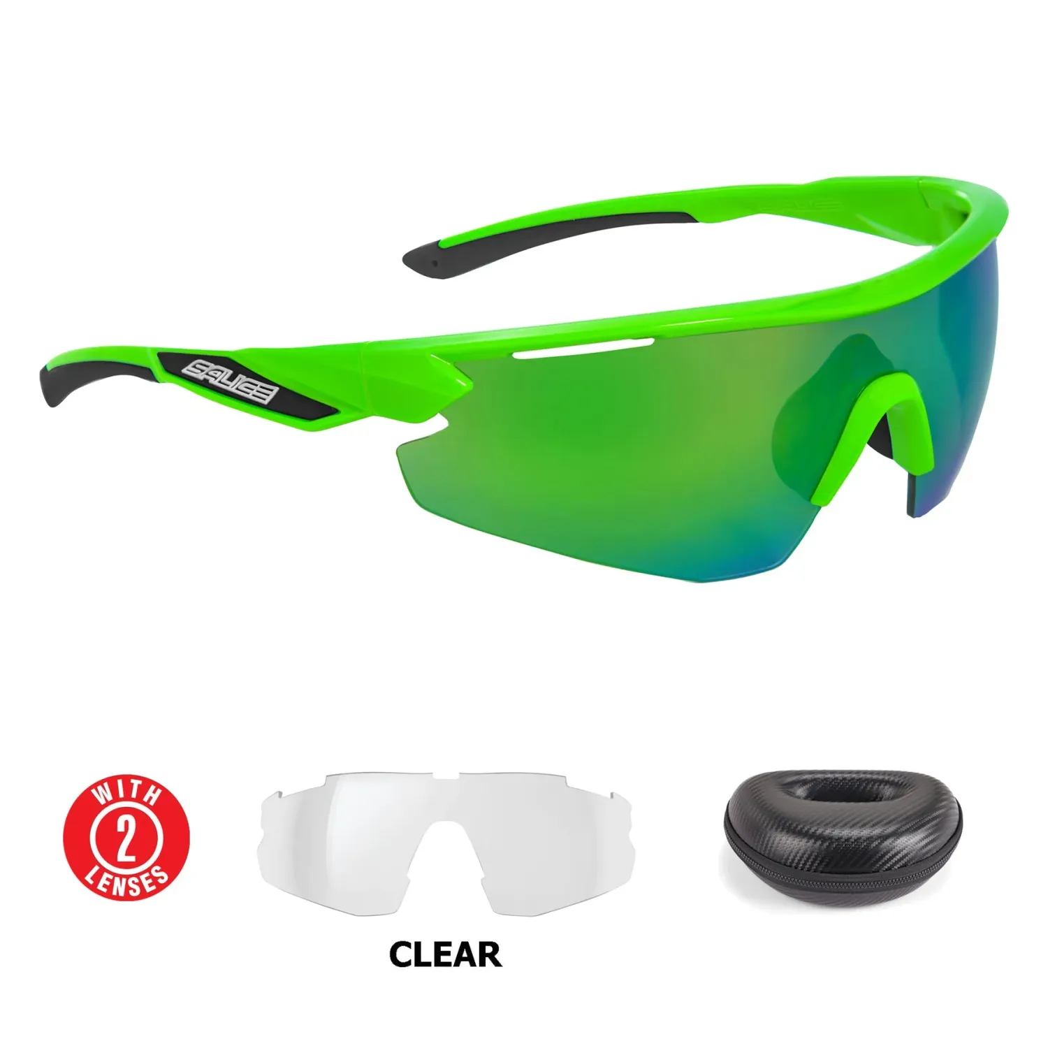 Salice 012 Sunglasses Mirror Lens/Green-Black