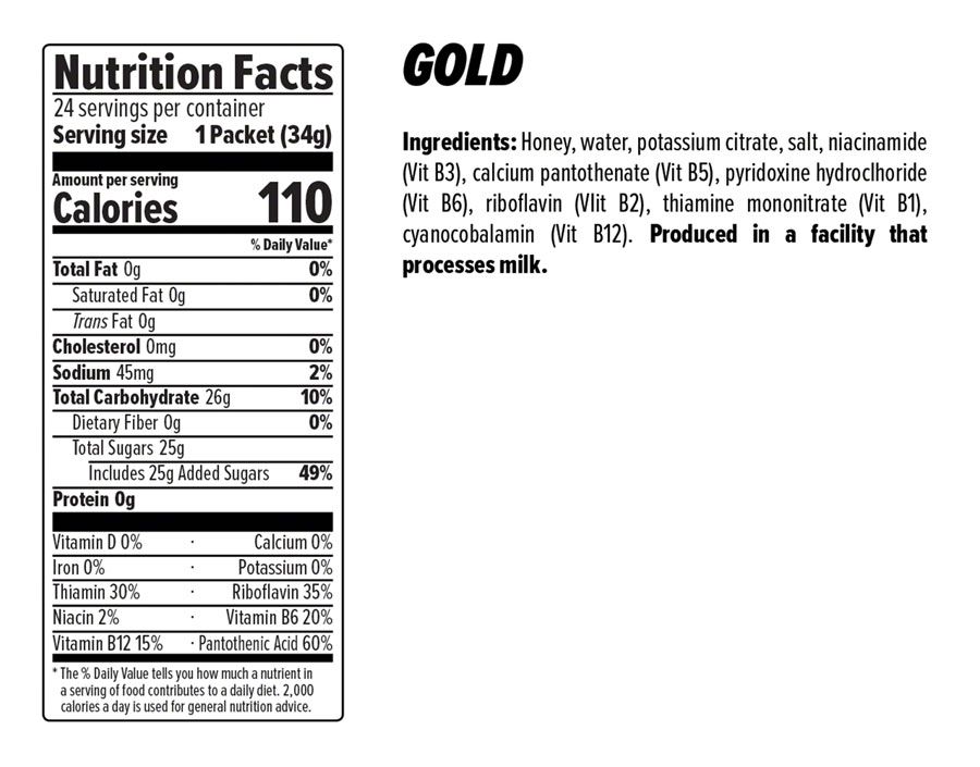 Honey Stinger Energy Gel - Gold 1.1oz